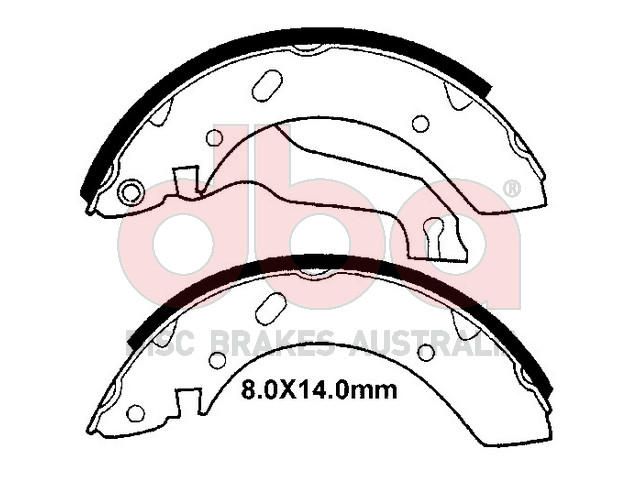 Street Series Brake Shoes [Hyundai Lantra/Excel/Elantra 203.2mm] - TecDoc Only