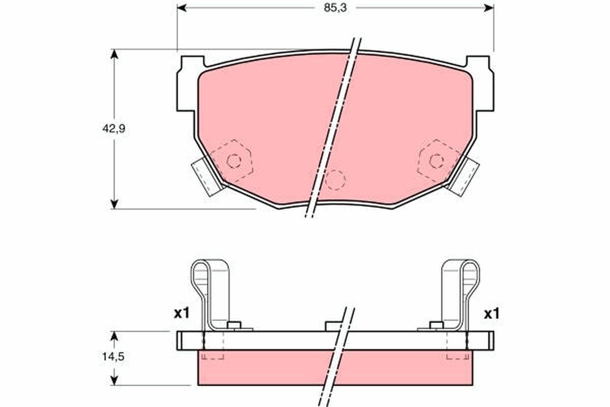 Brake Pad Set, disc brake GDB3143