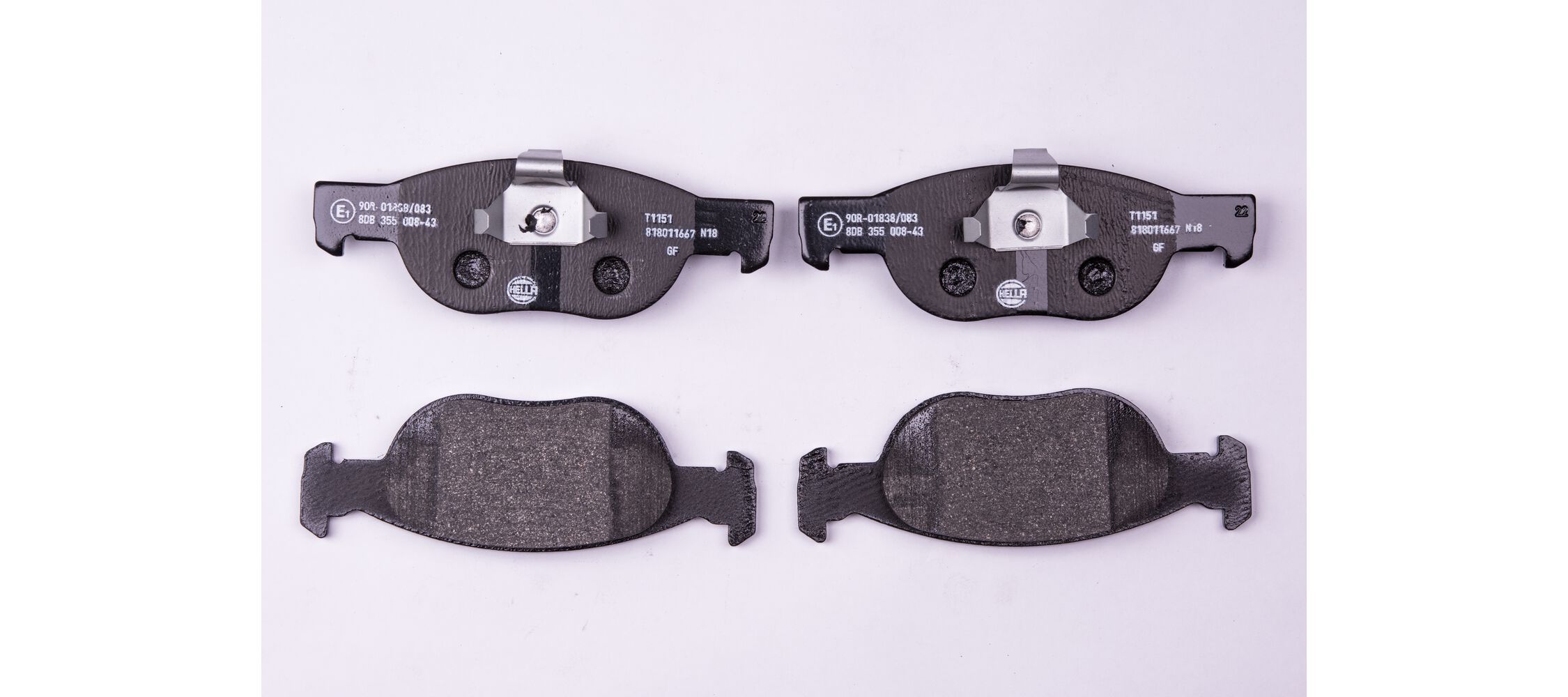 HELLA 8DB 355 008-431 - Bremsbelagsatz, Scheibenbremse