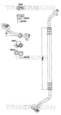 Triscan 9010 23003 Hochdruck-/Niederdruckleitung, Klimaanlage