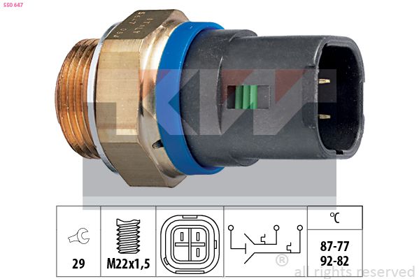KW 550 647 - Temperaturschalter, Kühlerlüfter