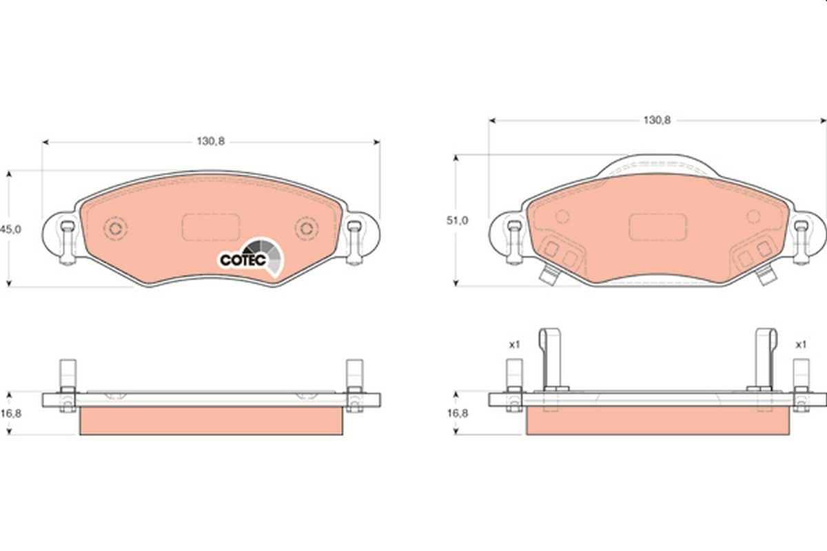 Brake Pad Set, disc brake GDB3324