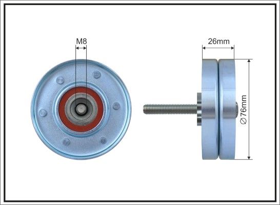 Deflection/Guide Pulley, V-ribbed belt 500293