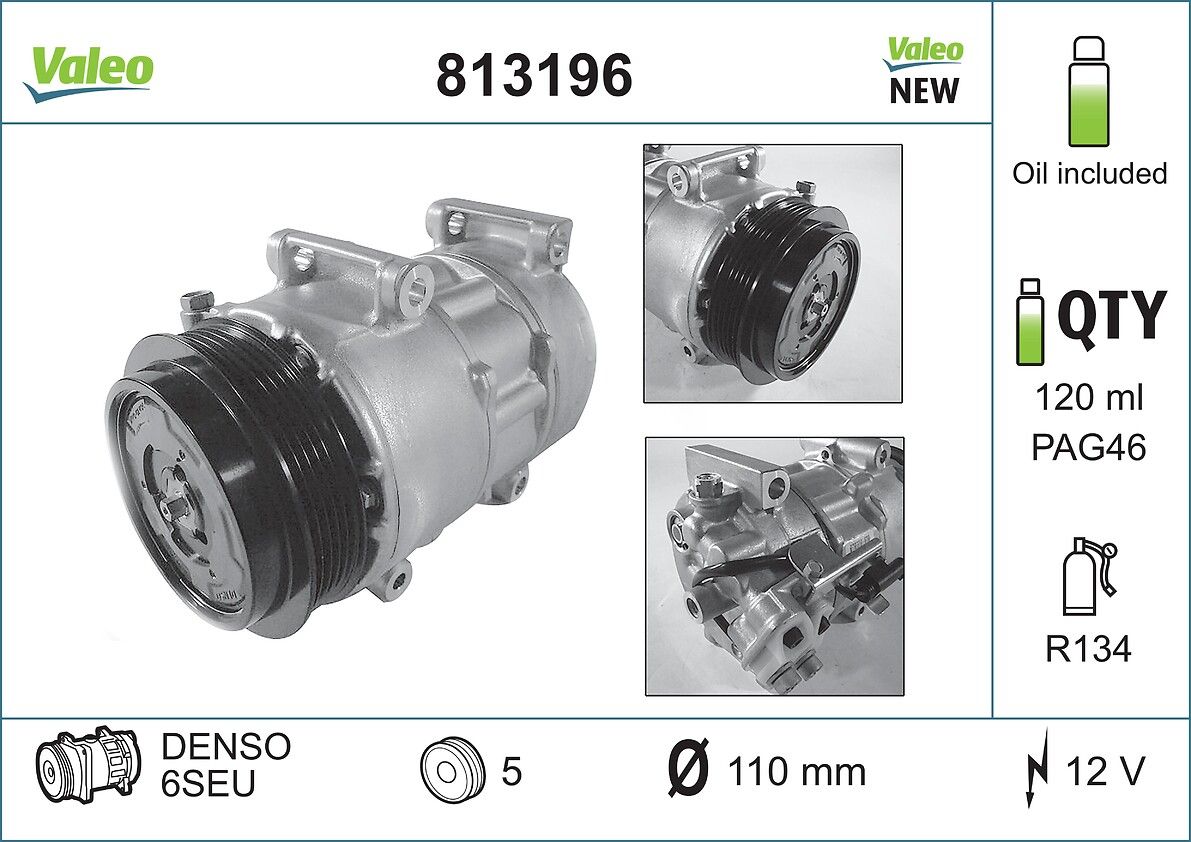 VALEO 813196 Compressor, air conditioning