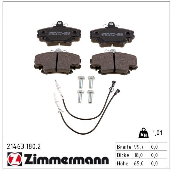 ZIMMERMANN 21463.180.2 - Bremsbelagsatz, Scheibenbremse