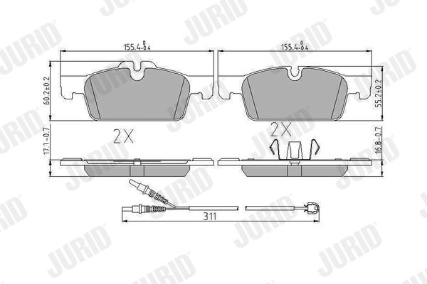 Brake Pad Set, disc brake 573647J