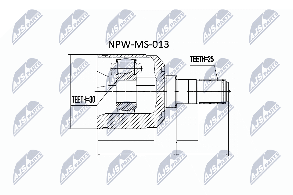 NTY NPW-MS-013 - Gelenksatz, Antriebswelle