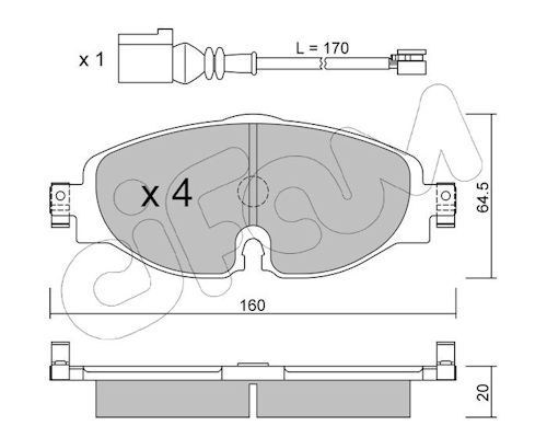 Bremsbelagsatz, Scheibenbremse
