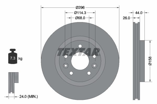 92274203 TEXTAR PRO féktárcsa