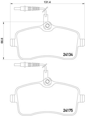 Brake Pad Set, disc brake P 61 109