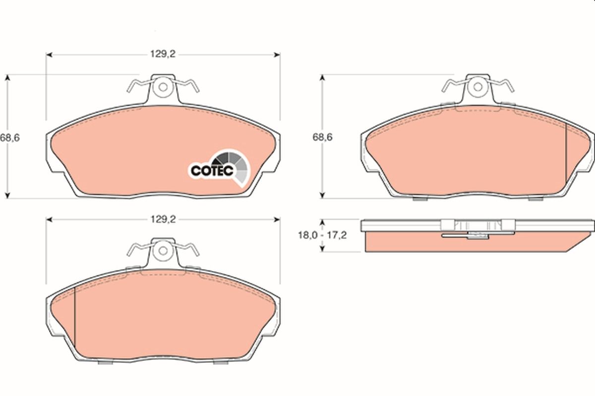 Brake Pad Set, disc brake GDB1319