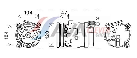 CTK054 AVA QUALITY COOLING kompresszor, klíma