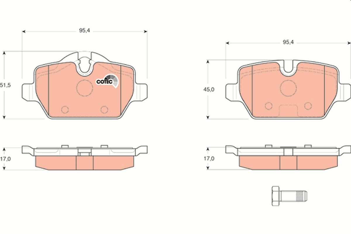 Brake Pad Set, disc brake GDB1612