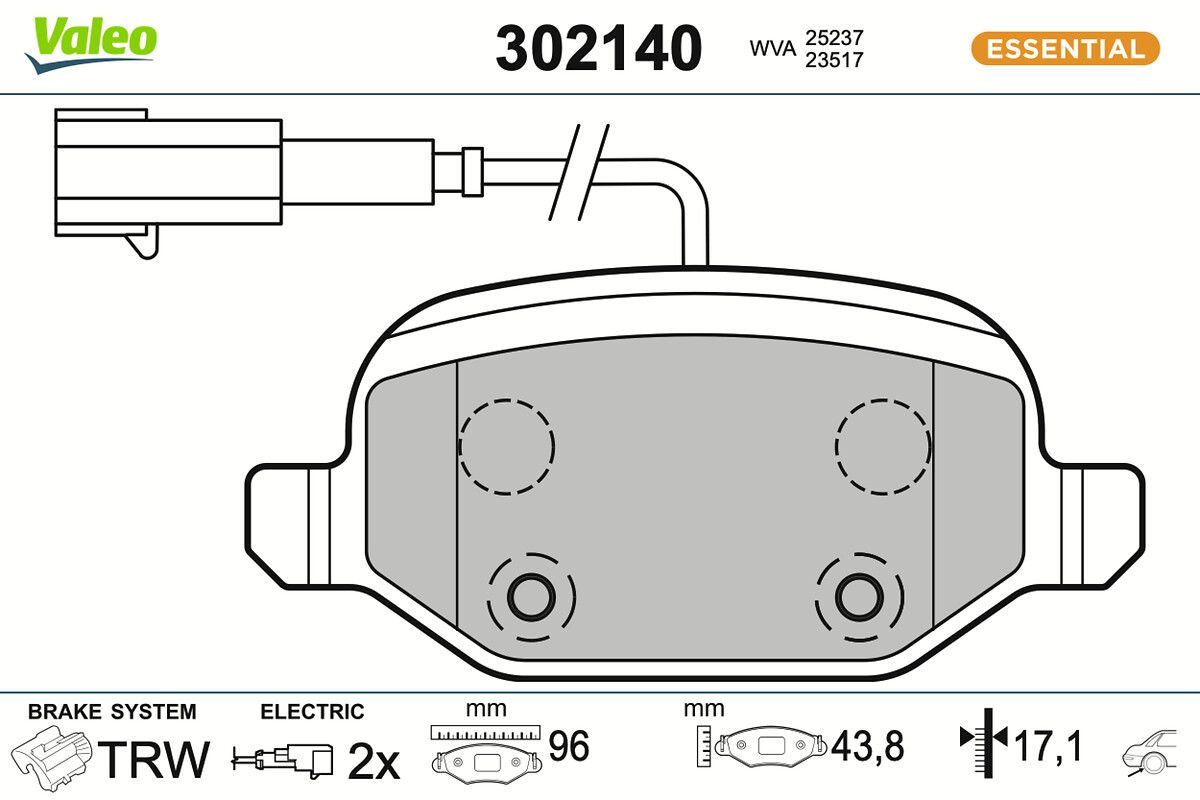 Bremsbelagsatz, Scheibenbremse