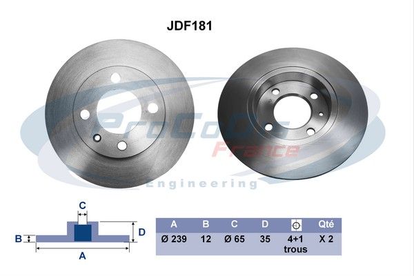 DISQUES DE FREIN JEU DE 2