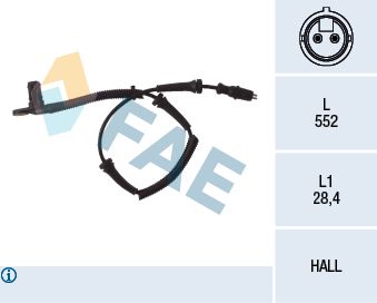 FAE 78027 - Sensor, Raddrehzahl