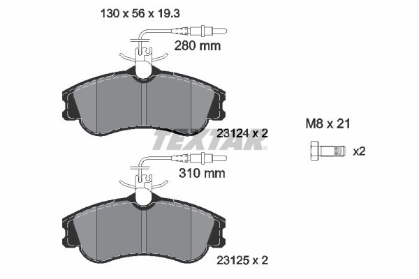 Brake Pad Set, disc brake 2312401