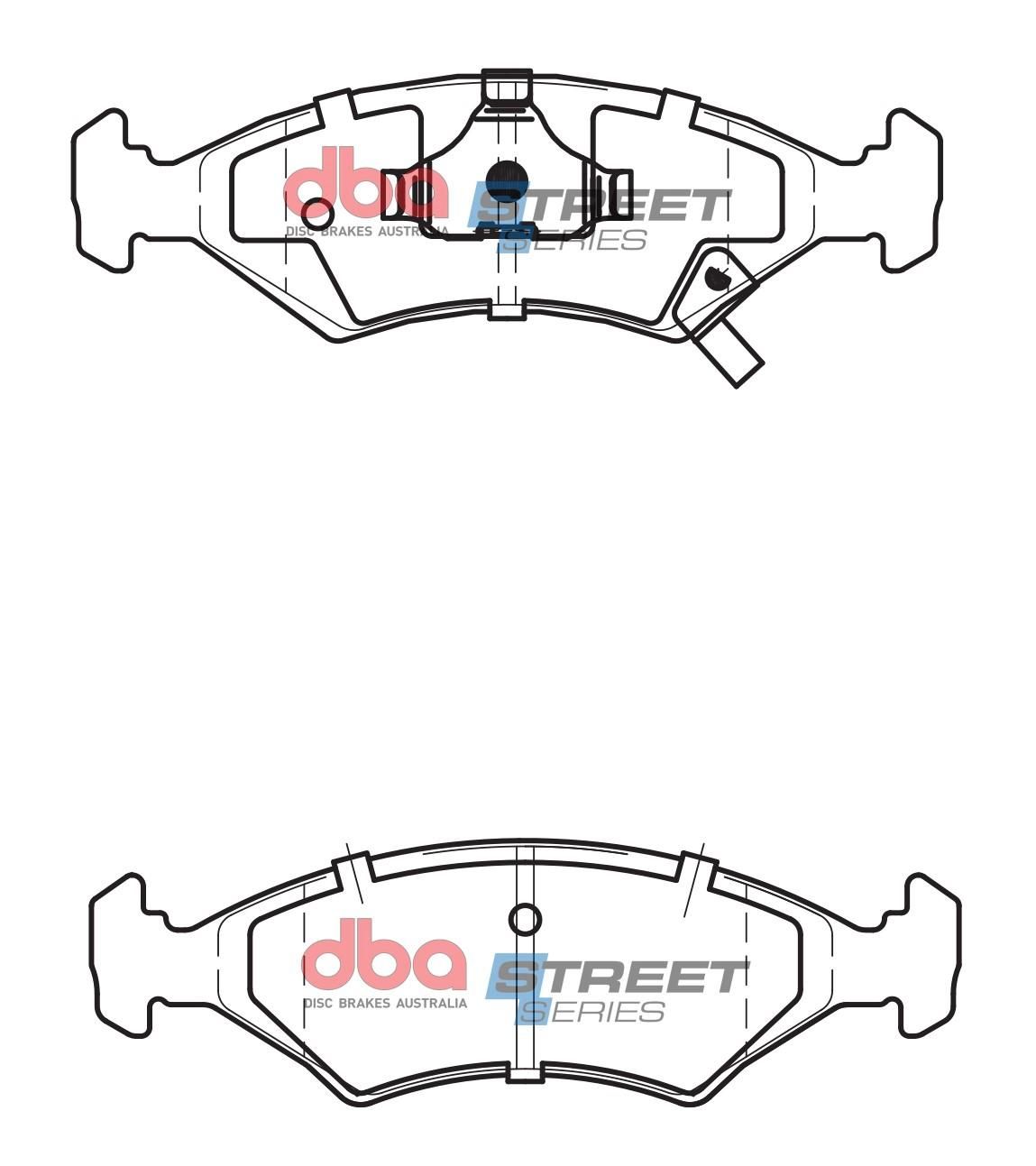 DBA SS STREET SERIES BRAKE PADS [ Kia & Mazda 1996-2002 F ] - TecDoc Only