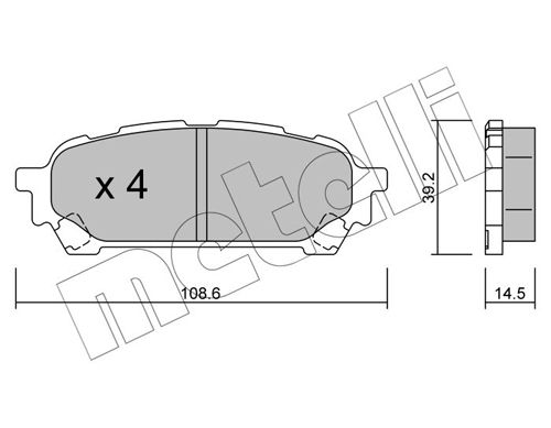 Brake Pad Set, disc brake 22-0613-0