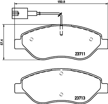 Brake Pad Set, disc brake 8DB 355 020-561