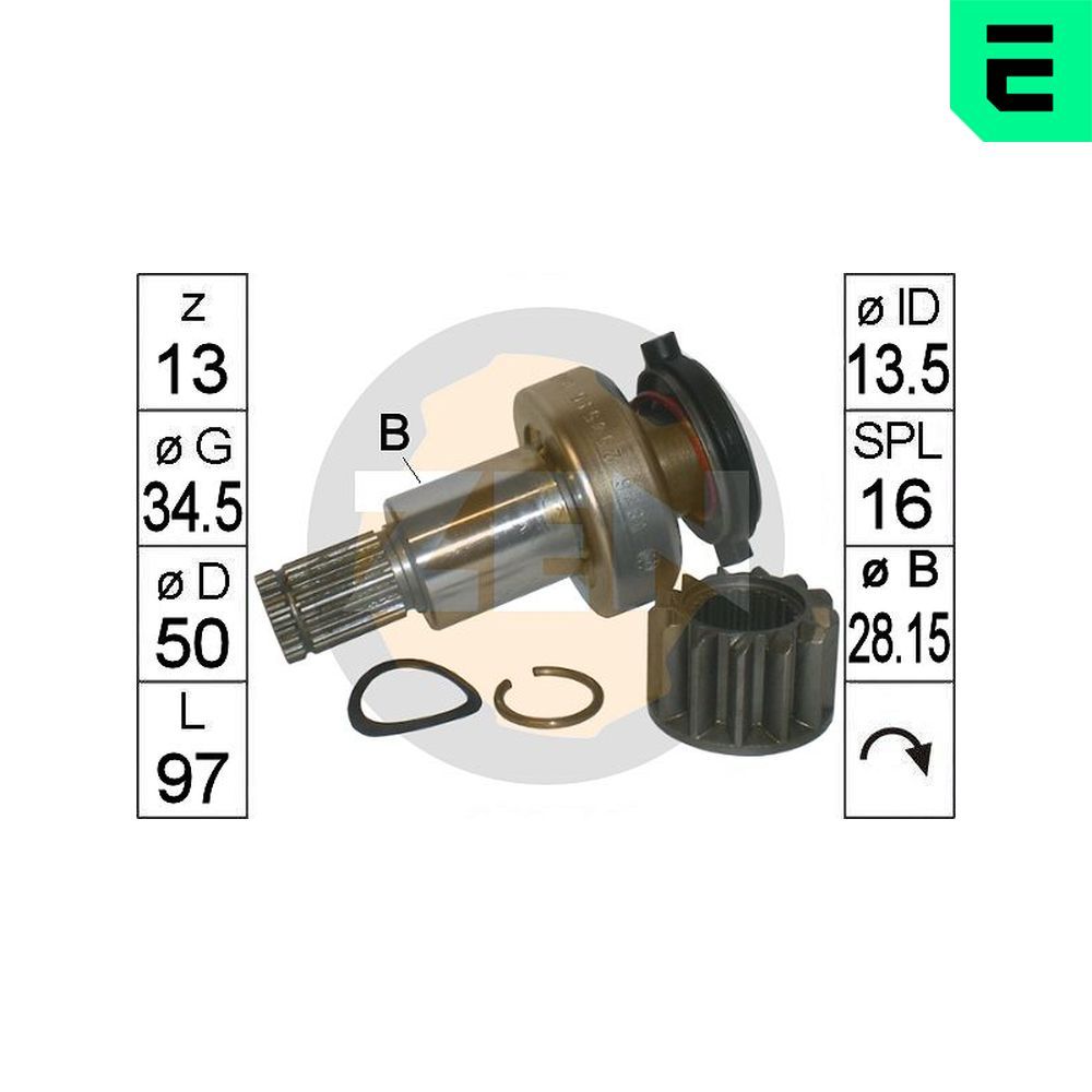 Freilaufgetriebe, Starter