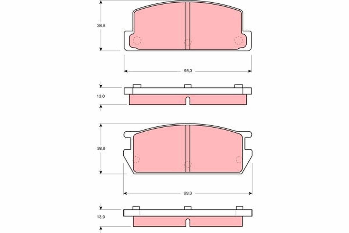 TRW DISC BRAKE PADS - TecDoc Only