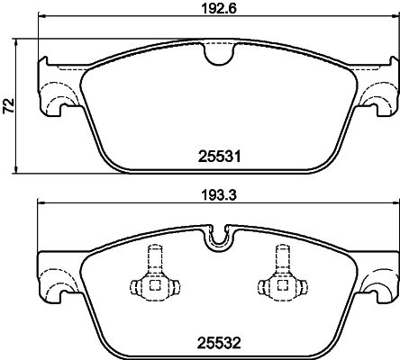 Комплект тормозных колодок, дисковый тормоз 8DB 355 020-141