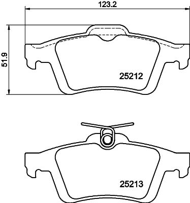 Brake Pad Set, disc brake 8DB 355 015-761