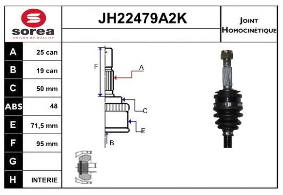 KIT CV JOINT AVEC KR086  - HYUNDAI