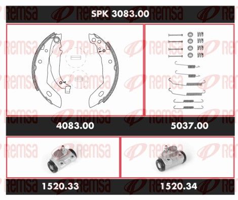 SPK 3083.00 REMSA Super Precision Kit Fék készlet, dobfék