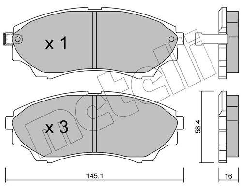 Brake Pad Set, disc brake 22-0610-0