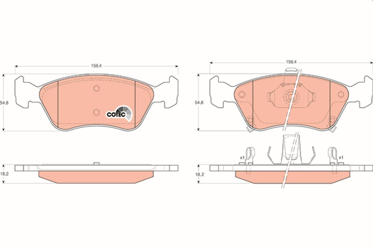 Brake Pad Set, disc brake GDB3163