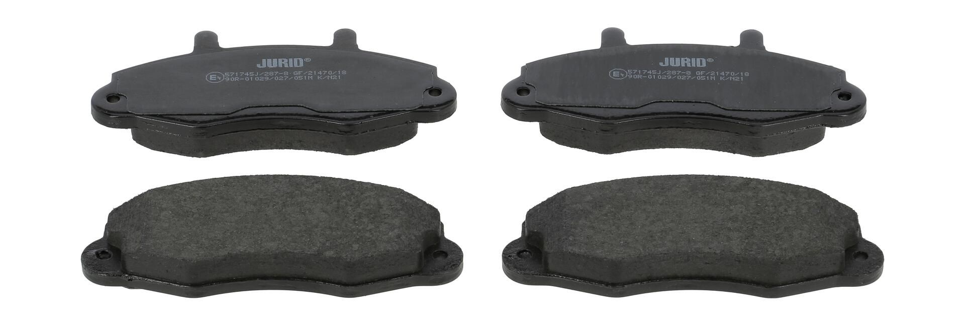 Bremsbelagsatz, Scheibenbremse