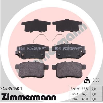 Brake Pad Set, disc brake 24435.150.1