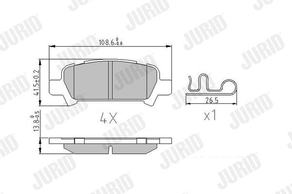 Brake Pad Set, disc brake 572424J