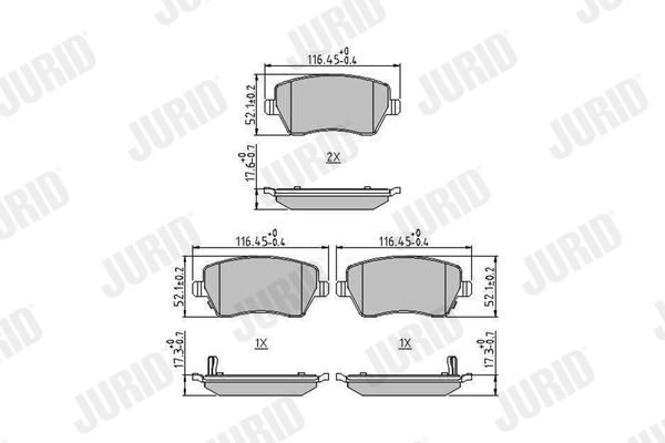 Brake Pad Set, disc brake 573770J