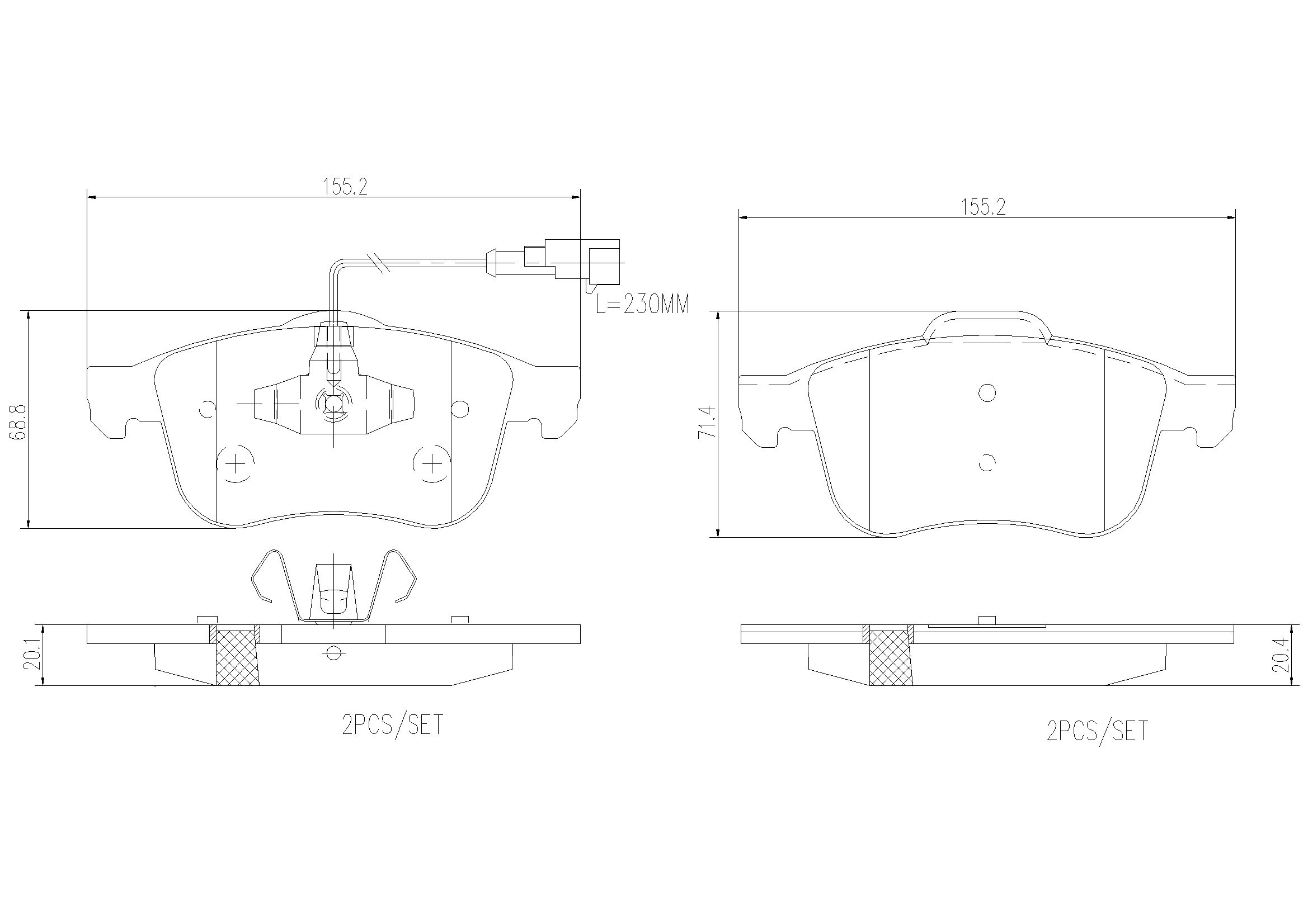 ALFA ROMEO GIULIETTA 1.4 11-20 (FRT) *2 W/Sensor - TecDoc Only