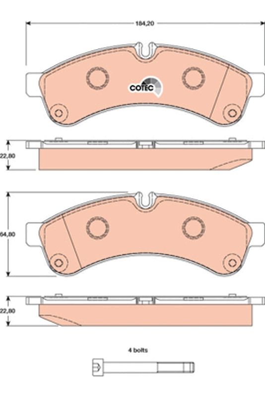 TRW BRAKE PAD SET, DISC BRAKE - TecDoc 1