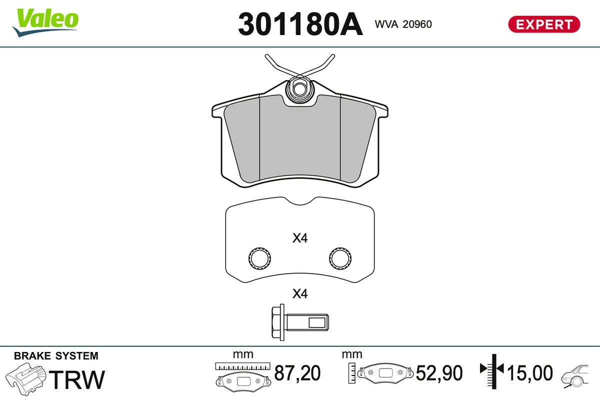 Bremsbelagsatz, Scheibenbremse