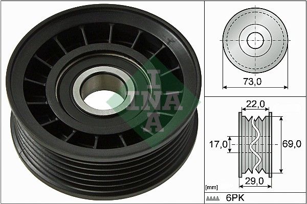 Deflection/Guide Pulley, V-ribbed belt 532 0649 10