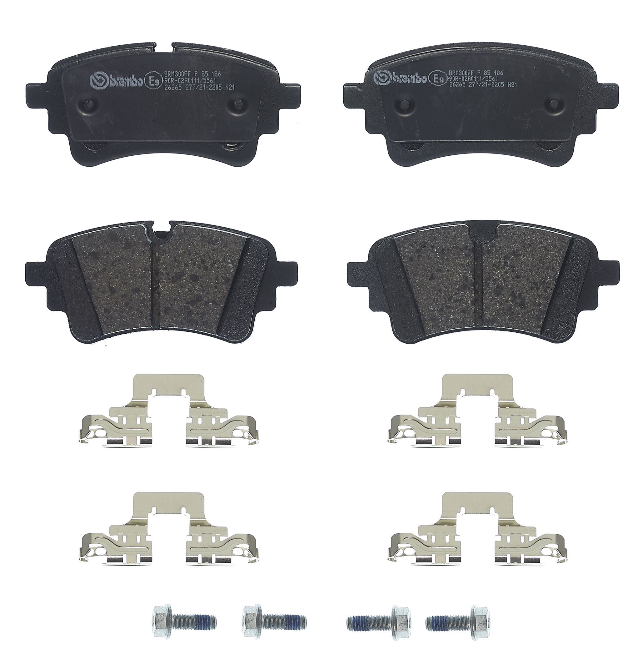 BREMBO P 85 186 - Bremsbelagsatz, Scheibenbremse PRIME LINE