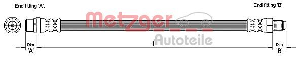 4110253 METZGER fékcső