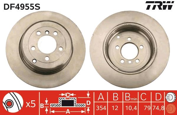 TRW BRAKE DISC - TecDoc 1