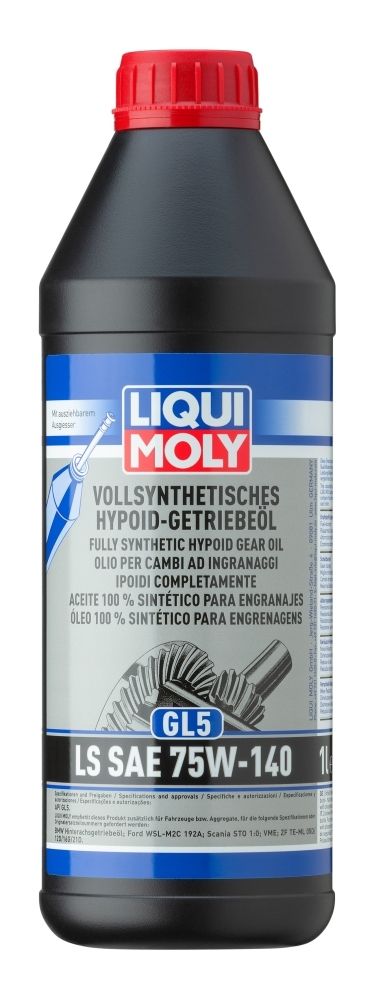 Vollsynthetisches Hypoid-Getriebeöl (GL5) LS SAE 75W-140 1 l, Dose Kunststoff