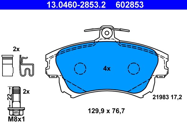 Brake Pad Set, disc brake 13.0460-2853.2