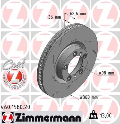 460.1580.20 ZIMMERMANN COAT Z féktárcsa