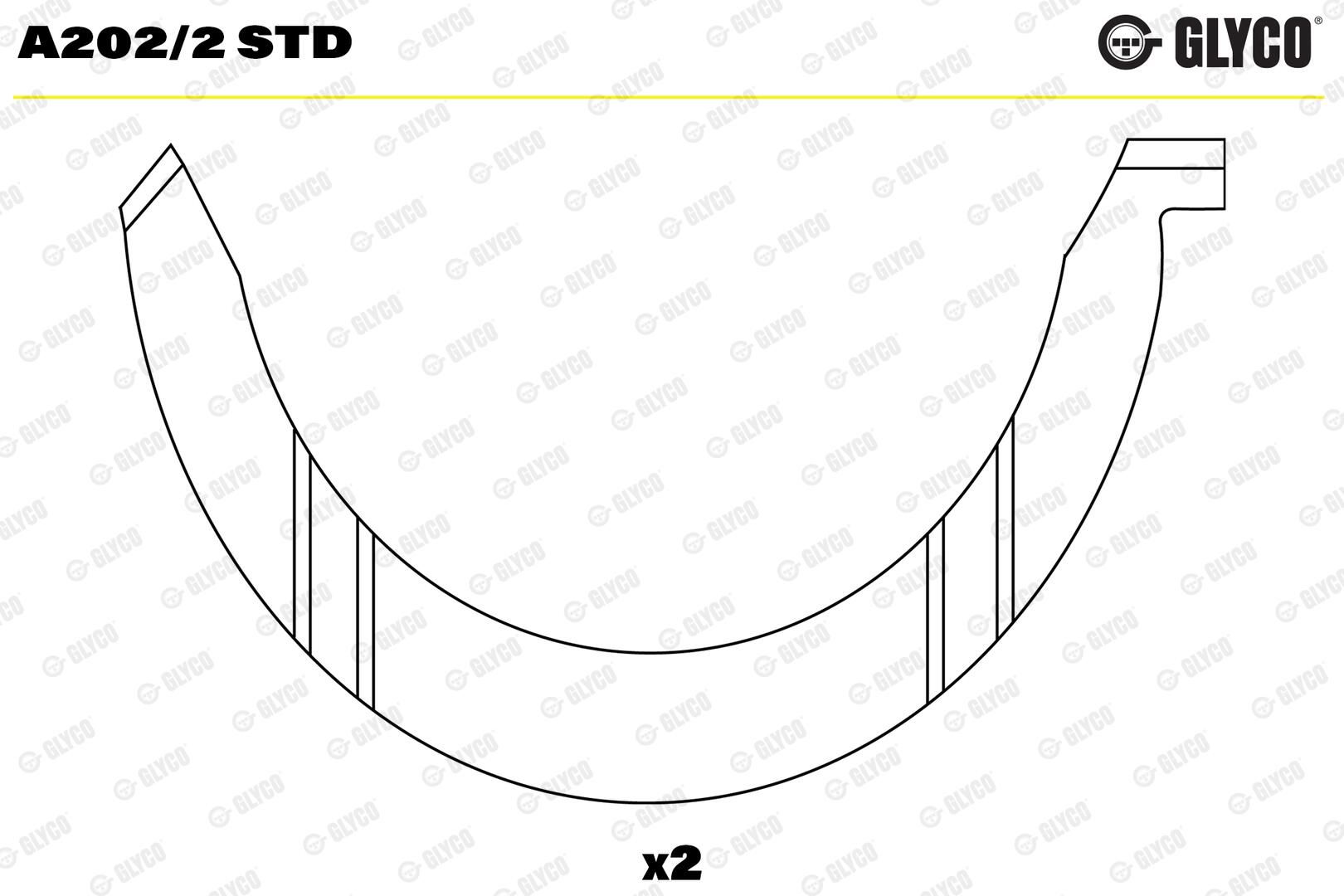 GLYCO A202/2 STD - Distanzscheibe, Kurbelwelle