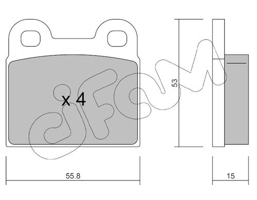 Brake Pad Set, disc brake 822-002-1