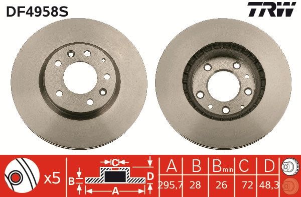 TRW BRAKE DISC - TecDoc 1
