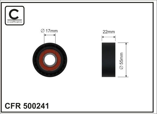 Tensioner Pulley, V-ribbed belt 500241